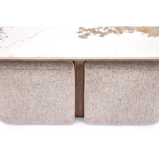 ARAKIS  c.table beige marble / walnut