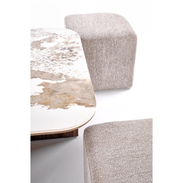ARAKIS  c.table beige marble / walnut