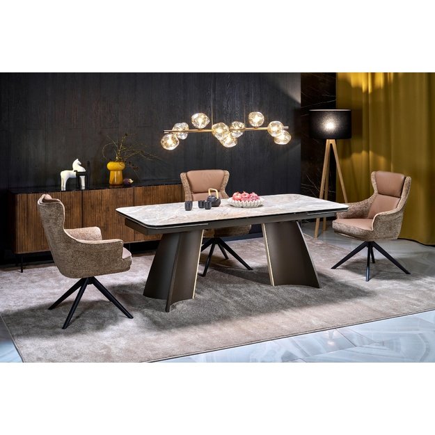 VESNA extension table, color: beige marble