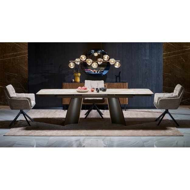 VESNA extension table, color: beige marble