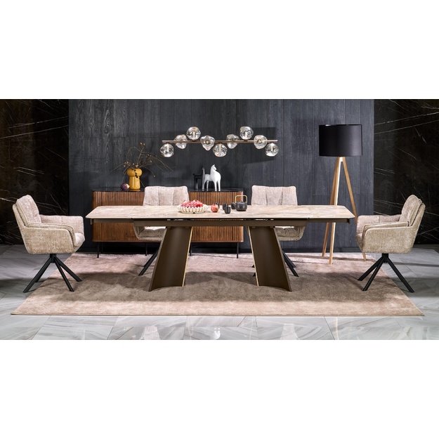 VESNA extension table, color: beige marble