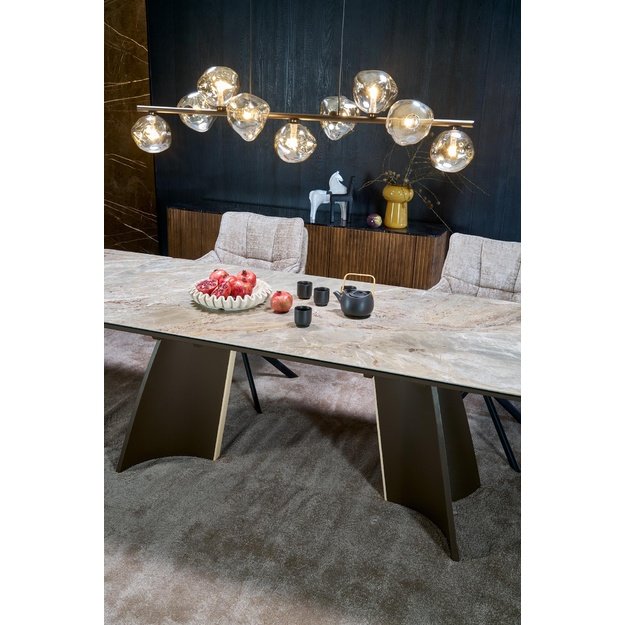 VESNA extension table, color: beige marble