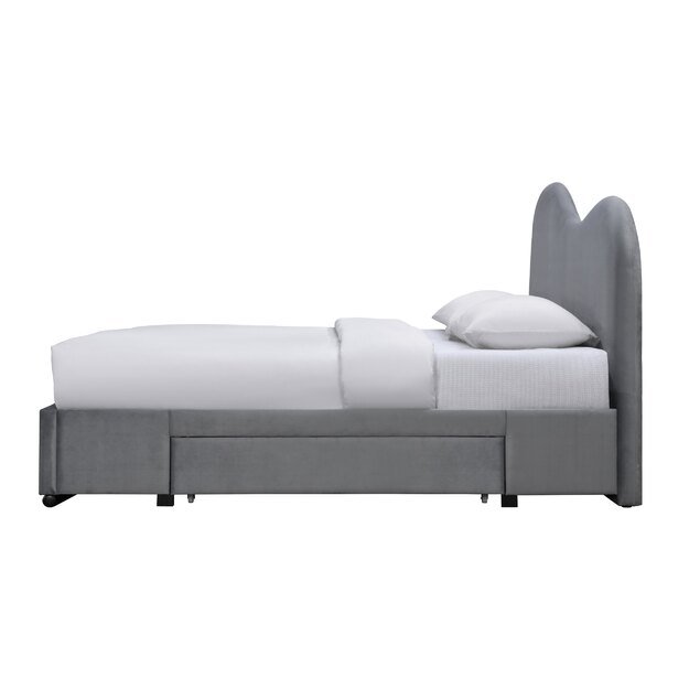 AMBER 160 bed with drawers, color: grey 2