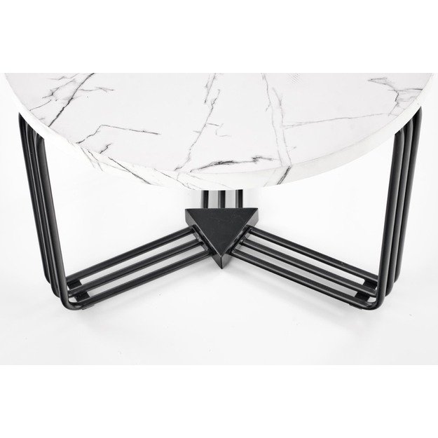 ANTICA M, c. table white marble table top - black frame 15