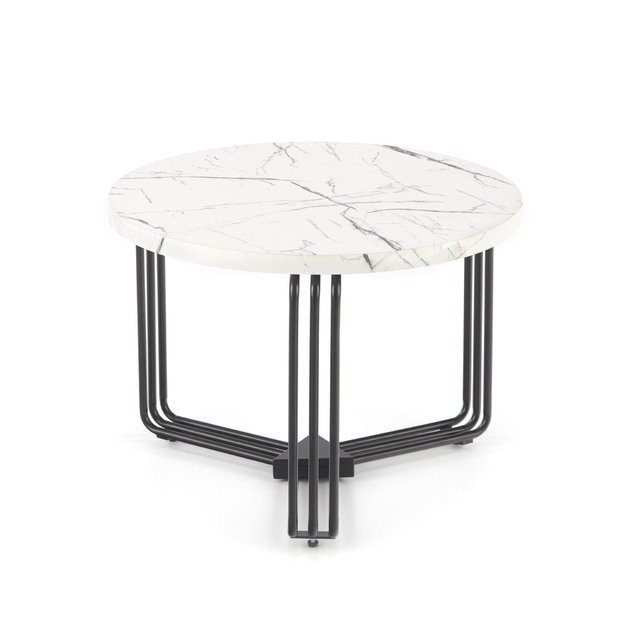 ANTICA M, c. table white marble table top - black frame 4