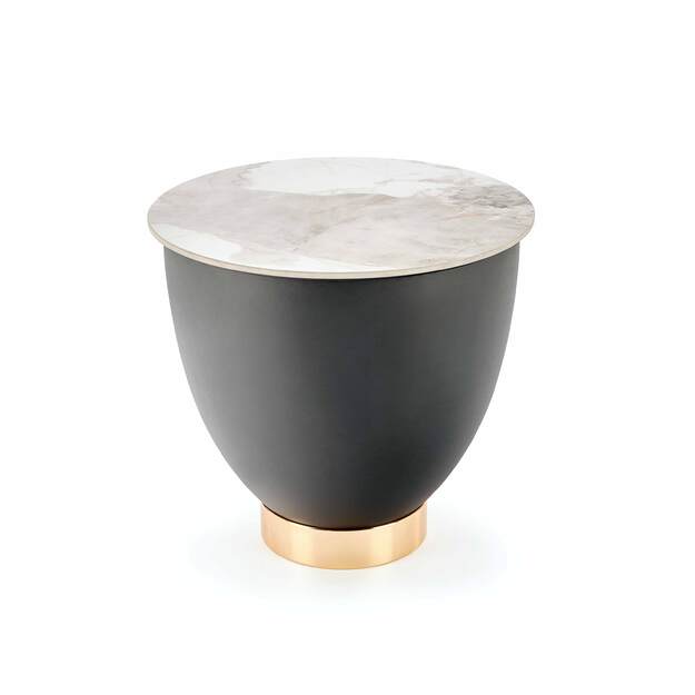 CECILIA_S coffee table, marble / grey / gold