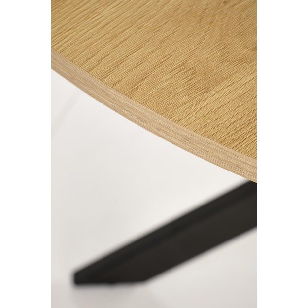 EDGAR table, top - golden oak, legs - black 22