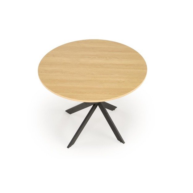 EDGAR table, top - golden oak, legs - black 24