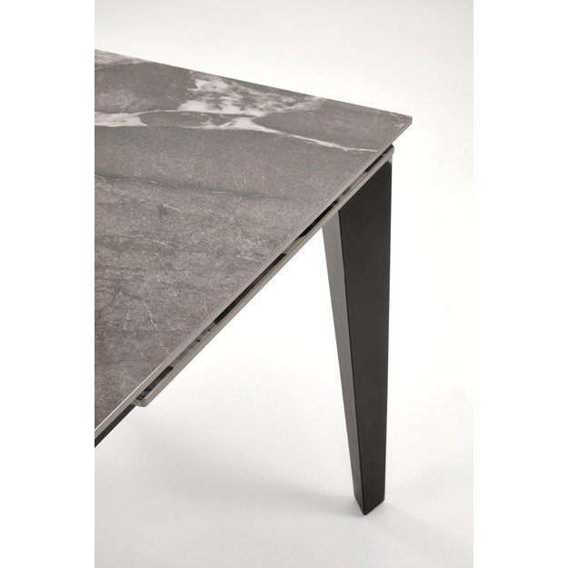 FELIX extension table, grey marble / black 1
