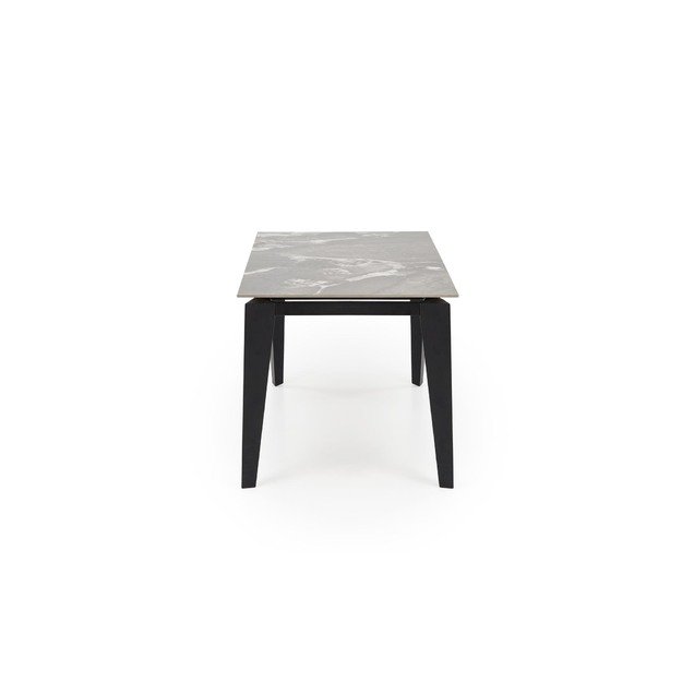 FELIX extension table, grey marble / black 25