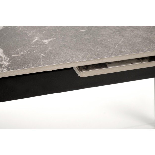FELIX extension table, grey marble / black 3