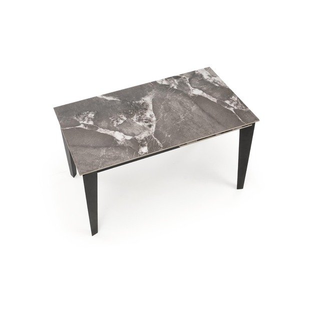 FELIX extension table, grey marble / black 6