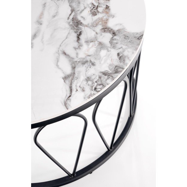 FORMOSA set of 2 coffee tables, white marble 19