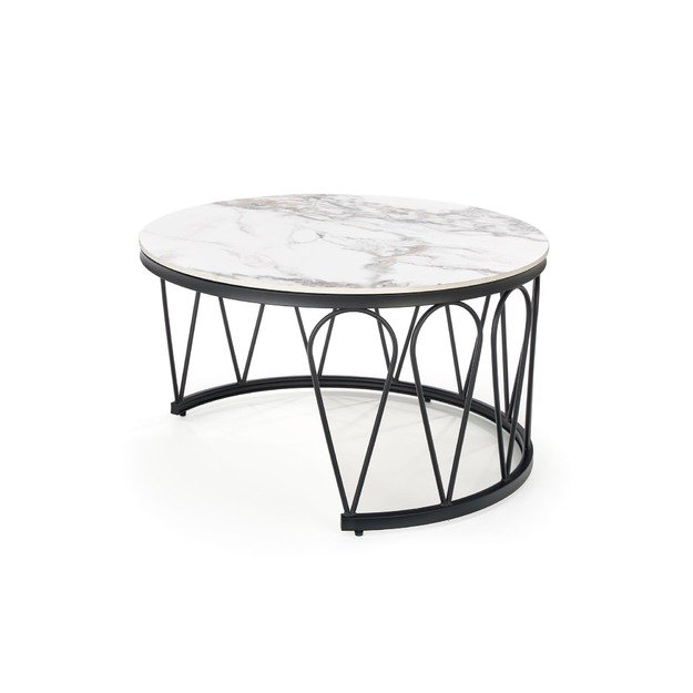 FORMOSA set of 2 coffee tables, white marble 15