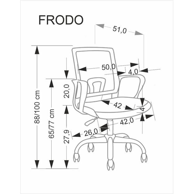 FRODO office chair light pink 2