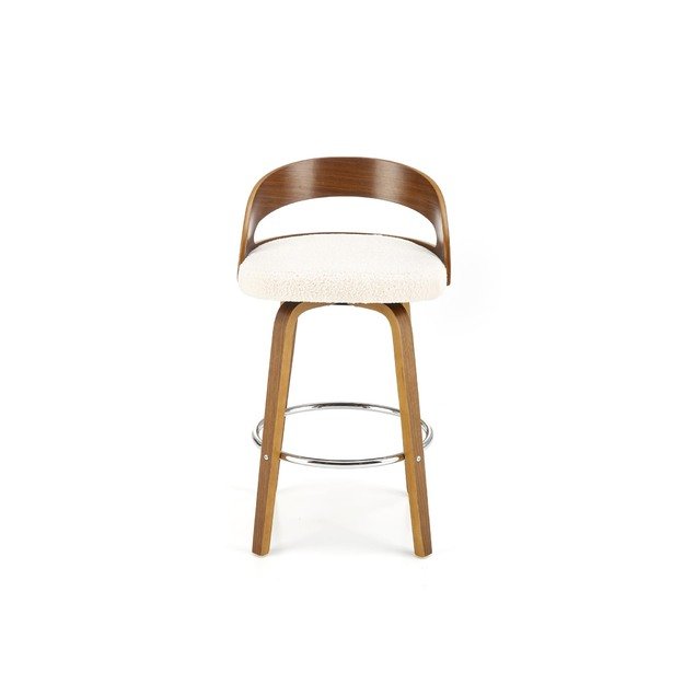 H110 bar stool, creamy / walnut 13