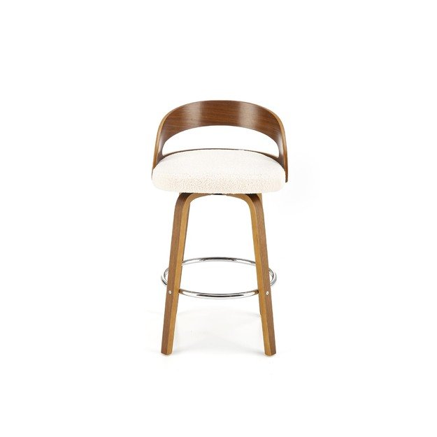H110 bar stool, creamy / walnut 6