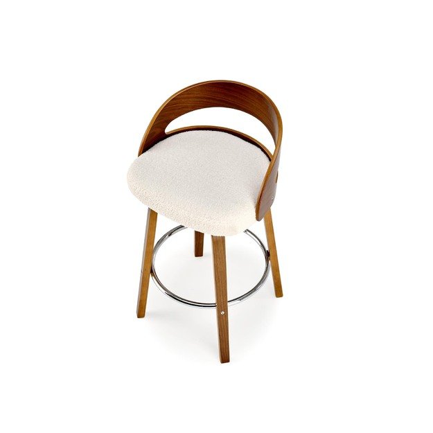 H110 bar stool, creamy / walnut 9