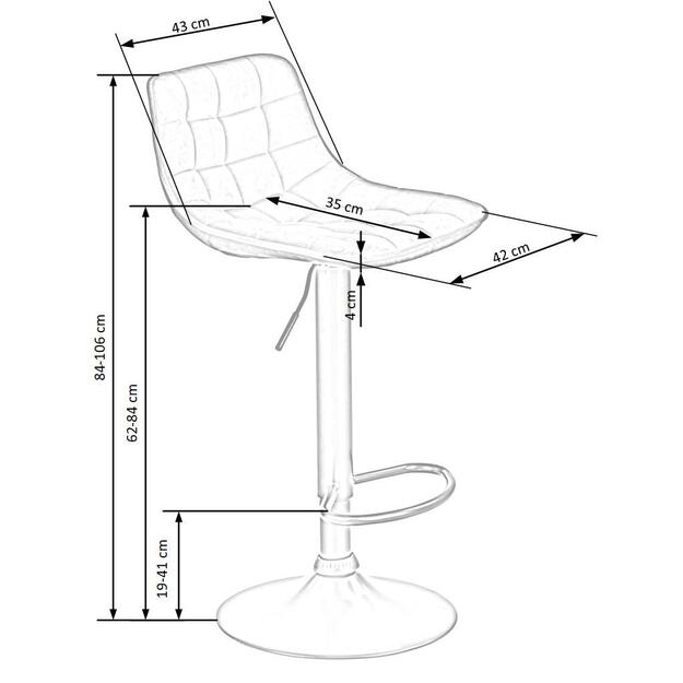 H95 bar stool, color: dark blue 8