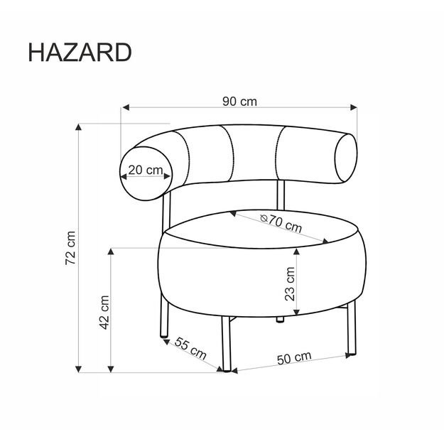 HAZARD leisure chair, cinnamon