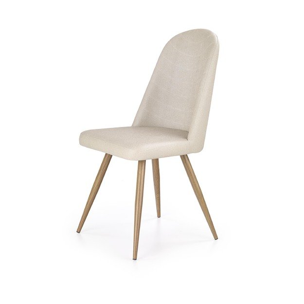 K214 chair, color: dark cream / honey oak