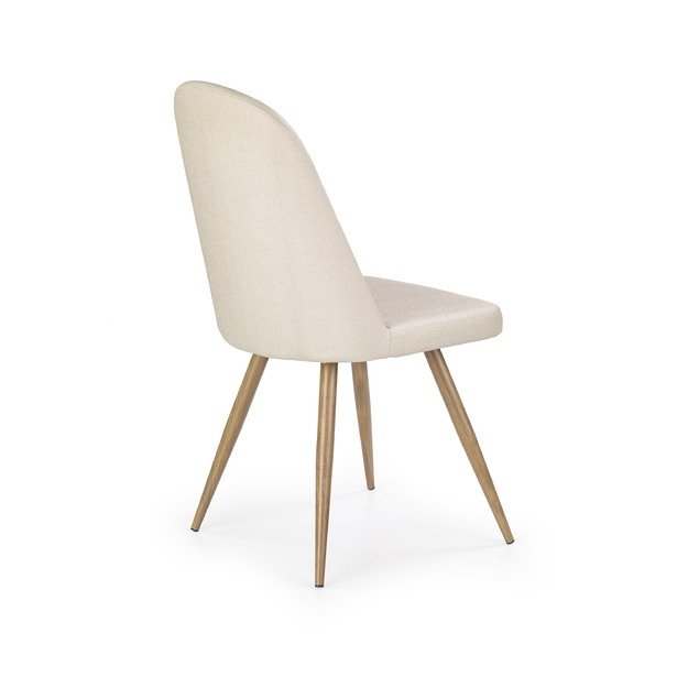 K214 chair, color: dark cream / honey oak 1