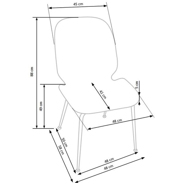 K381 chair, color: grey 3