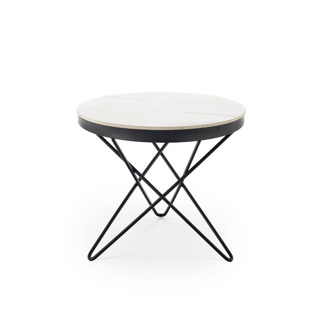 LEILA 2 c.table, white marble / black
