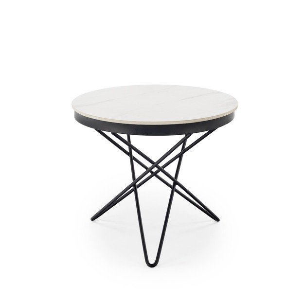 LEILA 2 c.table, white marble / black 4