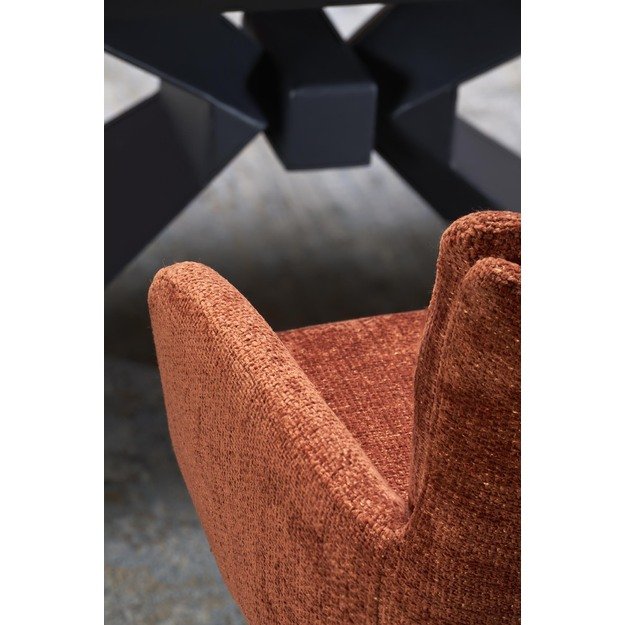 LUCIANO extension table, blue marble / black 34