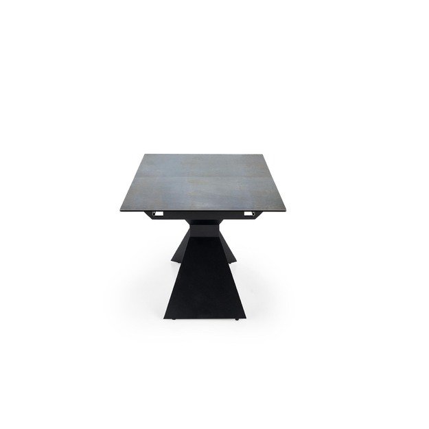 LUCIANO extension table, blue marble / black 8