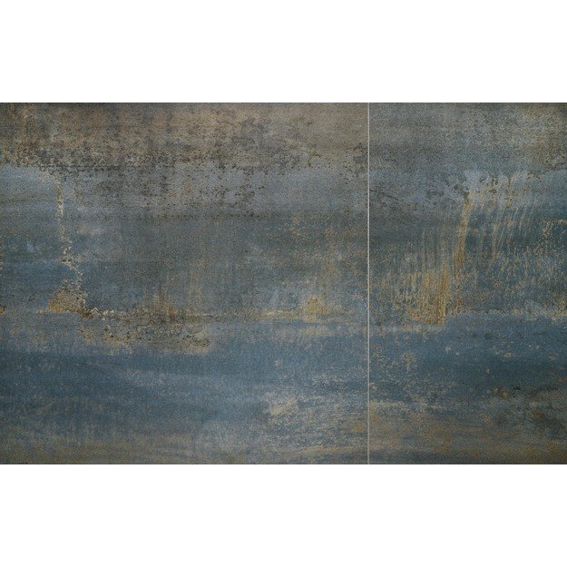 LUCIANO extension table, blue marble / black 1