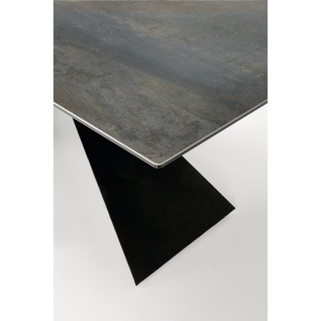 LUCIANO extension table, blue marble / black 4