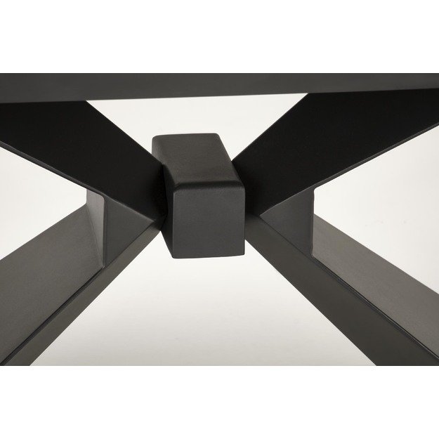 LUCIANO extension table, blue marble / black 21