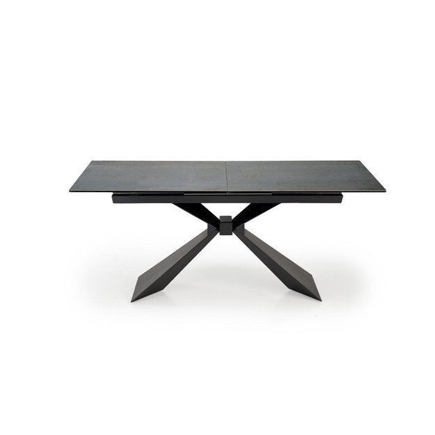 LUCIANO extension table, blue marble / black 10