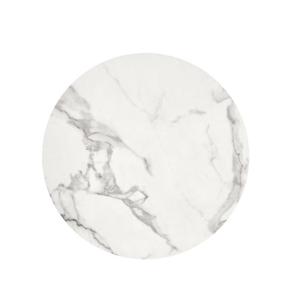 MORATA round table, white marble / black / gold 7