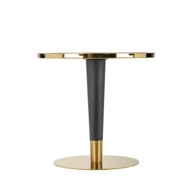 MORATA round table, white marble / black / gold 10