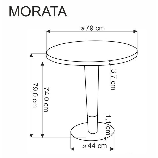 MORATA round table, white marble / black / gold 16