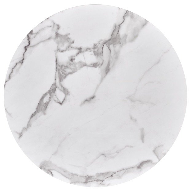 MORATA round table, white marble / black / gold 18