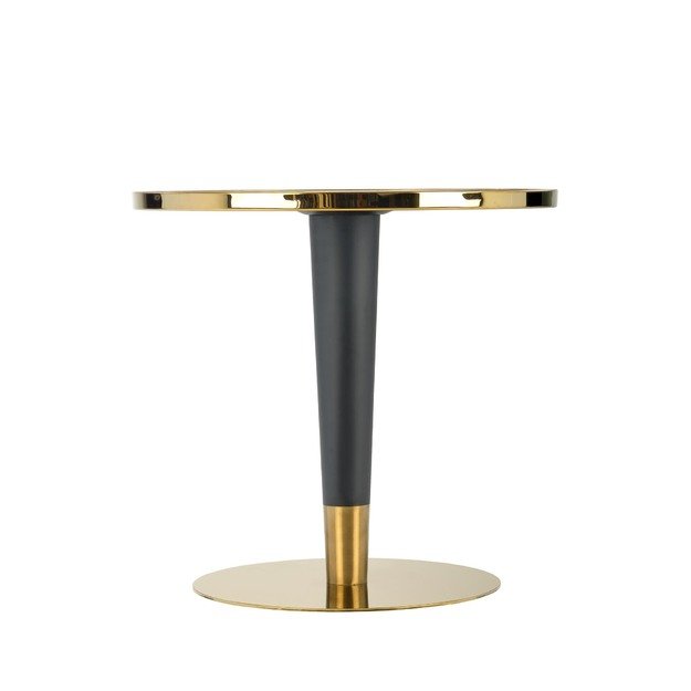 MORATA round table, white marble / black / gold 22