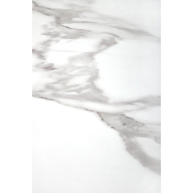 MORATA round table, white marble / black / gold 8