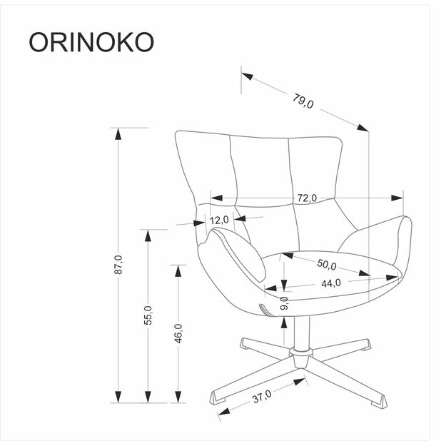 ORINOKO leisure chair, grey 3