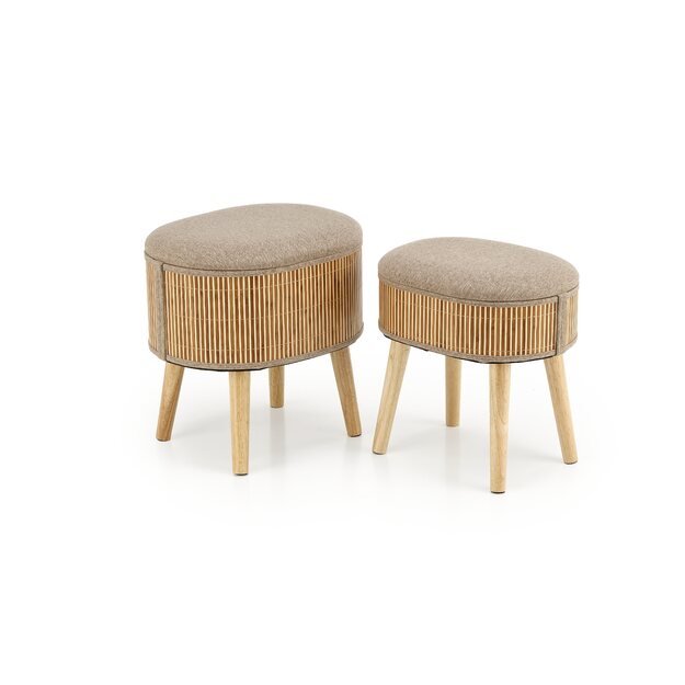 TICO set of two pouffs, beige