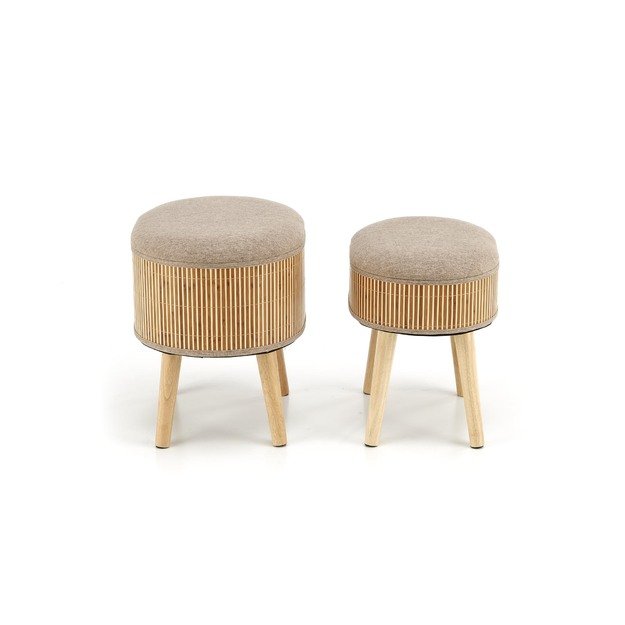 TICO set of two pouffs, beige 2