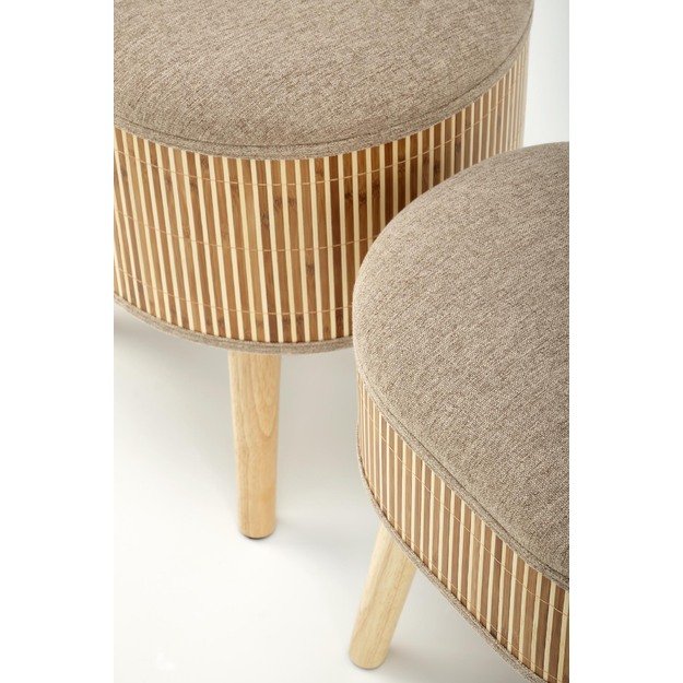 TICO set of two pouffs, beige 3