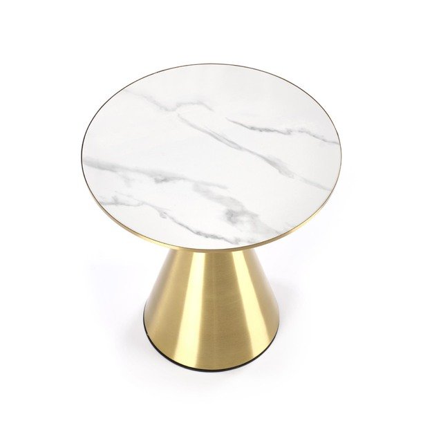 TRIBECA coffee table, white marble / gold 10