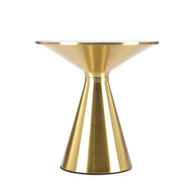TRIBECA coffee table, white marble / gold 4