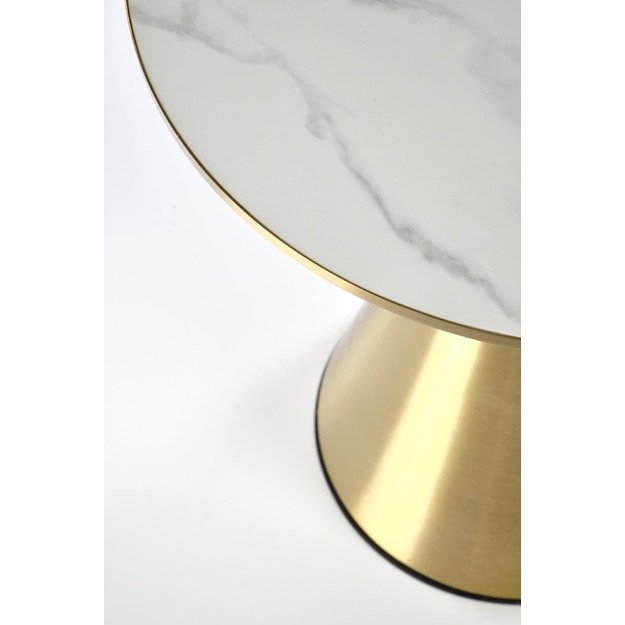 TRIBECA coffee table, white marble / gold 3