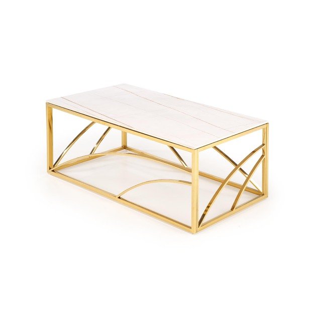 UNIVERSE 2, coffee table, white marble / gold 4