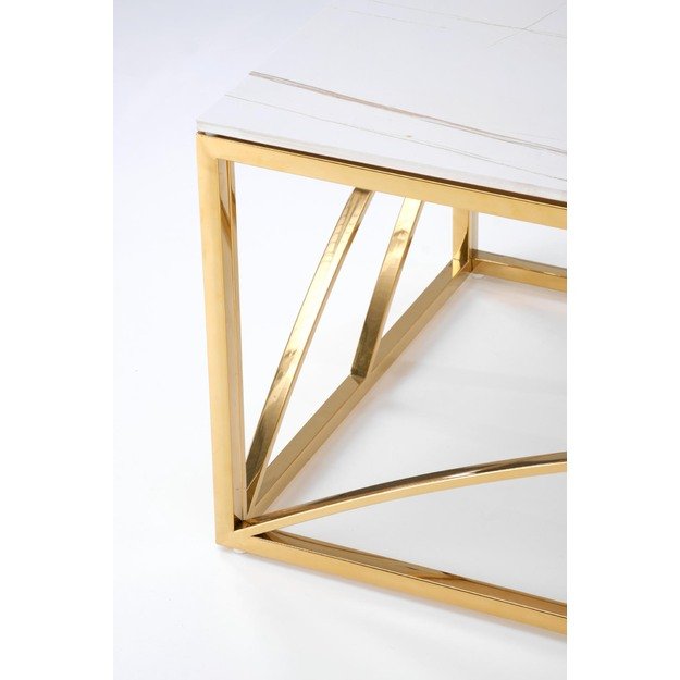 UNIVERSE 2, coffee table, white marble / gold 16